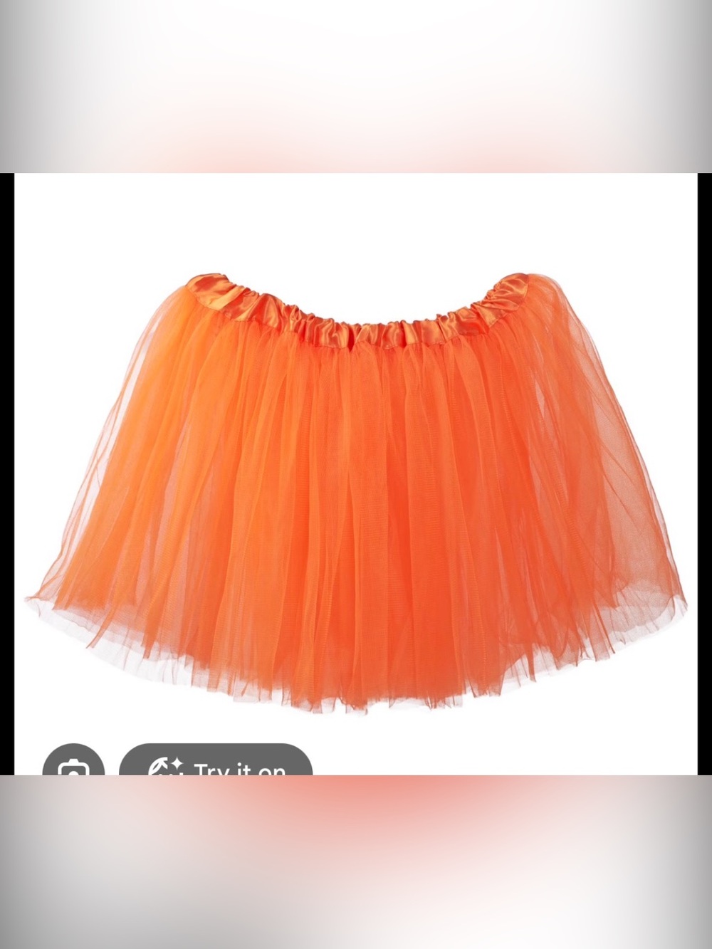 Women's Orange Tulle Tutu Skirt - Stylish Layered Design